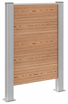 Obrázek produktu pro vidaXL Plot na popelnice, hnědý, 85 x 12 x 115 cm, hliník a WPC