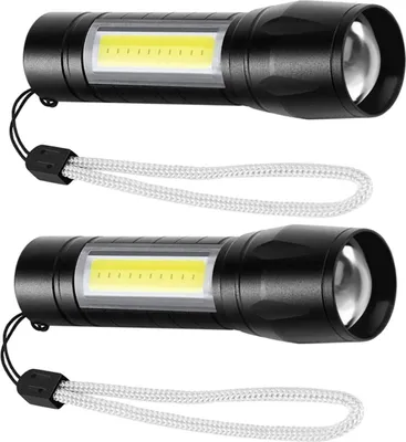 Produktbild von Mini Polizei Taschenlampe Swat Wiederaufladbare starke Leuchtkraft Akku 2 Stück