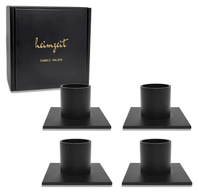 Imagen del producto de Juego de 4 soportes para velas metálicos, diámetro 22 mm, color