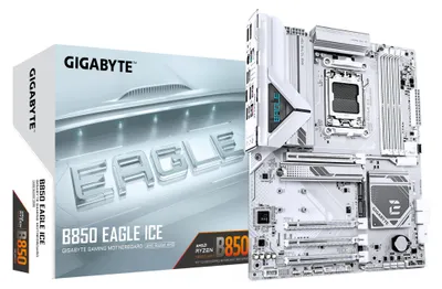 Image de Gigabyte B850 EAGLE WIFI7 ICE AM5 1xDP 1xHDMI - AMD Sockel AM5 (Ryzen Zen4) - ATX (B850 EAGLE ICE)