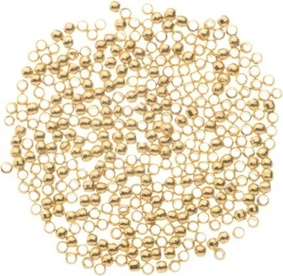 Produktbild von Quetschperlen goldfarben 2 mm ca. 40 Stück