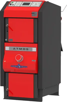 A studio shot of a biomass boiler.