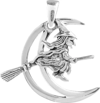 Produktbild von Anhänger Die kleine Hexe Silber Schmuck 925er Silber - Hexen - 31x27mm
