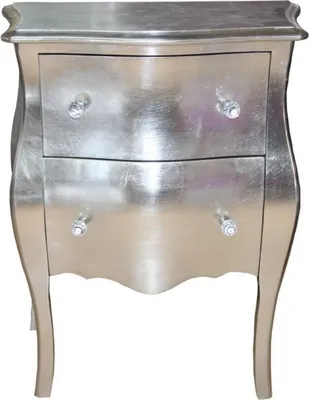Produktbild von Casa Padrino Barock Kommode Silber Antik Look H 78 cm, B 62 cm, T 36 cm