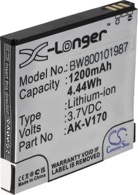 Produktbild von vhbw Akku kompatibel mit Emporia LIFE plus, Life Plus Seniorentelefon Handy Smartphone Senioren Telefon (1200 mAh, 3,7 V, Li-Ion)