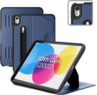 Produktbild von Zugu Case Hülle iPad (10th gen/A16) – Verstellbarer Magnetständer mit 8 Winkeln – Sichere Magnetmontage auf jeder Metalloberfläche – Automatisches Schlafen/Wachen mit schützender magnetischer Abdeckung