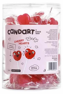 Productafbeelding van Cand'Art Hart Lollies - 100 stuks