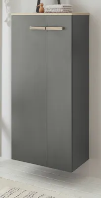 Produktbild von Badschrank in Eiche und Anthrazit Kommode hängend / stehend 51 x 110 cm