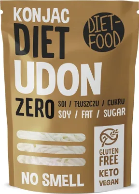 Zdjęcie produktu dla MAKARON (KONJAC) UDON BEZGLUTENOWY 270 g (200 g) - DIET-FOOD
