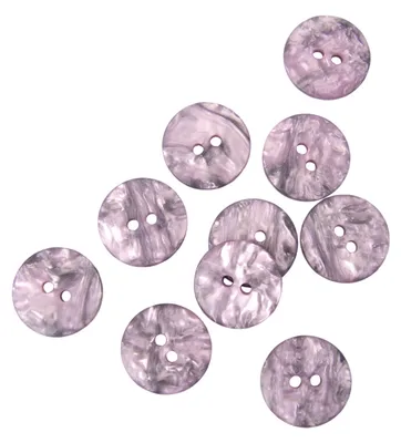 10 x Trendiger Knopf, strukturlook, glossy violett, 18 mm