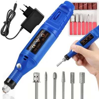 Produktbild von Nagelfräser Nagel Fräser Maniküre Pediküre Gel Hybridlack Entferner 15000 U min 6 Fräser Blau