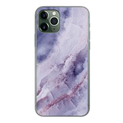 Produktbild von MuchoWow® Handyhülle Schutzhülle Hülle für iPhone 11 Pro Naturstein - Lila - Edelsteine und Mineralien Silikon Softcase Handy Hülle - Handy