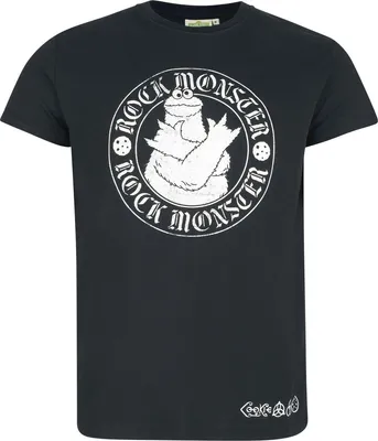 Produktbild von Sesame Street T-Shirt Herren Krümelmonster - Cookie Monster - Rock Monster schwarz XL