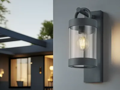 Produktbild von LED Außenwandleuchte Anthrazit Landhausstil Wand-Laterne zur Fassadenbeleuchtung
