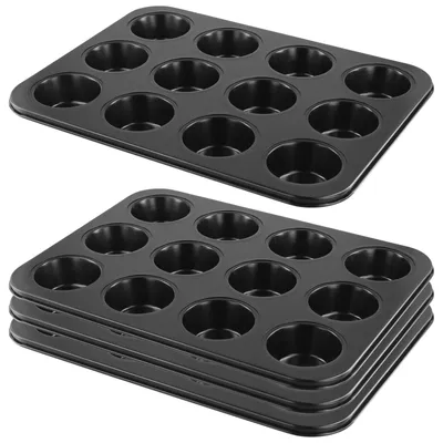 Muffinbackblech-Set, 4er, 12 Mulden, antihaftbeschichtet, 35,2x26,5 cm