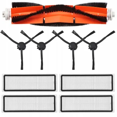 Produktbild von Zubehörset für Xiaomi Vacuum Mop 1C und Dreame F9 - 9 Teile - Hauptbürste - 4 HEPA-Filter, 4 Seitenbürsten