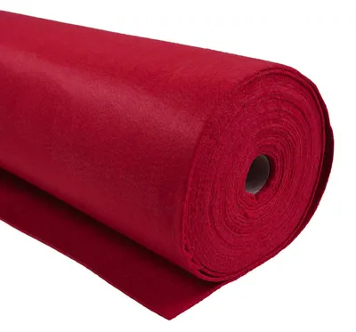 1m Bastelfilz waschbar Meterware Filz 90cm x 1,5mm dunkelrot