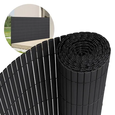 Immagine prodotto di Schermo privacy PVC - Antracite - 120 x 900 cm - Rinforzo triplo - Balcone e giardino