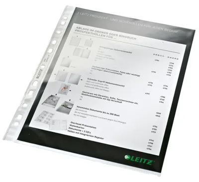 Produktbild von Leitz Prospekthülle 47700002 DIN A4 0,08mm PP gk 100 St./Pa