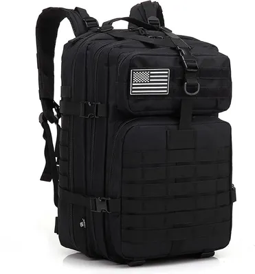 Obrázek produktu pro Mobilly taktický army batoh, bederní a hrudní pás, systém MOLLE, 45l, černá