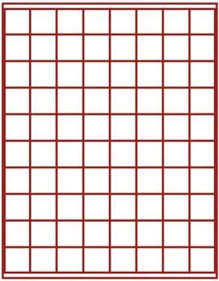 Produktbild von Lindner 2180 Münzbox mit 80 quadratischen Vertiefungen für Münzen/Münzkapseln mit 24 x 24 mm-Grau / rote Einlage