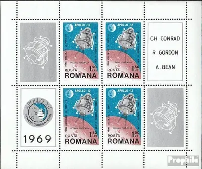 Produktbild von Briefmarken Rumänien 1969 Mi Block74 (kompl.Ausg.) postfrisch Mondlandung von Apollo 12
