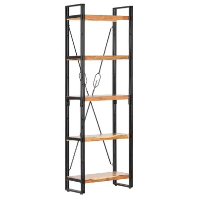 Obrázek produktu pro vidaXL Knihovna 5 přihrádek 60x30x180 cm Akátové masivní dřevo - Knihovny a regály