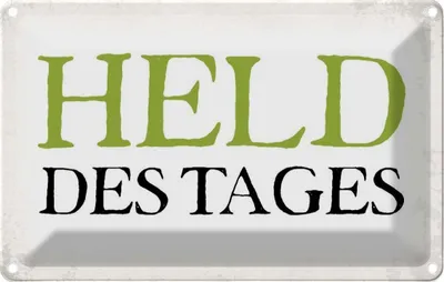 Produktbild von vianmo Blechschild 20x30 cm Held des Tages Dekoration Spruch Zitat