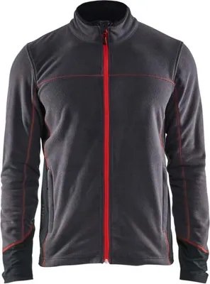 Produktbild von Blakläder Microfleece Jacke 4995 1010 in dunkelgrau/rot, Größe:XL