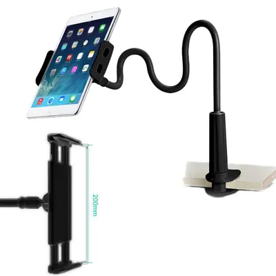 Produktbild von Tablet-Ständer fürs Bett, 360° flexibler Schreibtisch-Tablet-Ständer, Handyhalterung fürs Bett für iPad/Galaxy Tabs/Kindle Fire, 4-11 Zoll Handys und Tablets, 80 cm