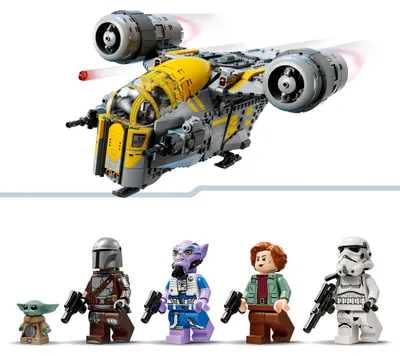 Produktbild von LEGO Star Wars 75447 Razor Crest - The Mandalorian und Grogu Set mit 4 Minifiguren & Grogu Figur - Geburtstagsgeschenk für Jungen, Mädchen & Filmfans ab 10 Jahren