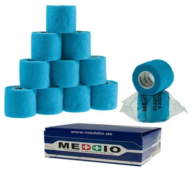 Produktbild von Haftbandagen 12 Stück - Fixierverband selbstklebend Bandage Größe+Farbe wählbar