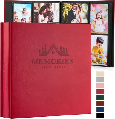 Produktbild von Fotoalbum 10 x 15 cm, 600 Fotos, Kunstleder mit Prägung, für Erinnerungen