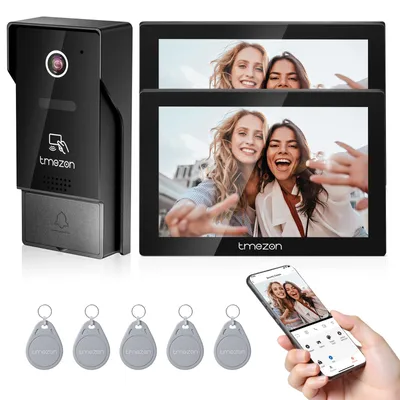 Obrázek produktu pro Videointerkomová sada, 7 palců - 1080P HD kamera - s Wi-Fi a dotykovým displejem - vodotěsná