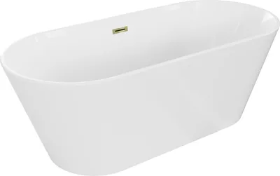 Obrázek produktu pro Mexen Flavia volně stojící vana 170 x 75 cm, bílá, přepad zlatý - 54031708000-50