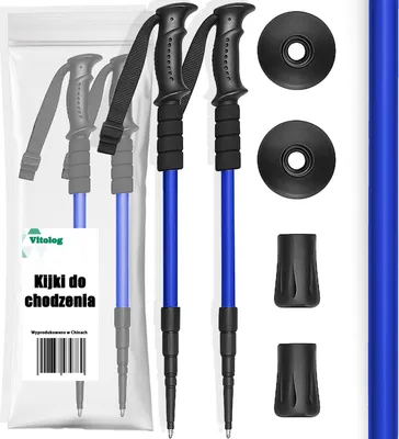 Immagine prodotto di 2 paia di bastoncini da nordic walking per camminata, bastoncini da trekking telescopici