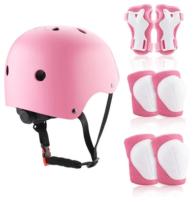 Immagine prodotto di Set protezioni per ginocchia bambini - Con casco - Set di protezione - Per bambini da 3 a 10 anni