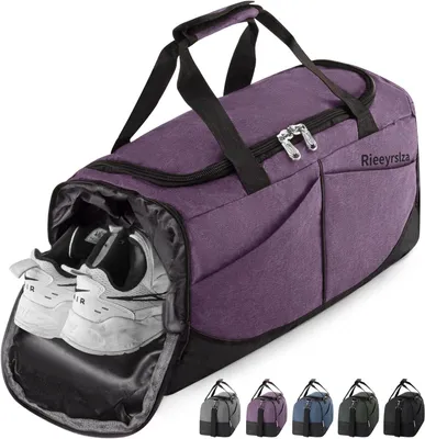 Produktbild von Sporttas 40L, mit Schuhfach, wasserdicht, für Sport, Reisen, lila