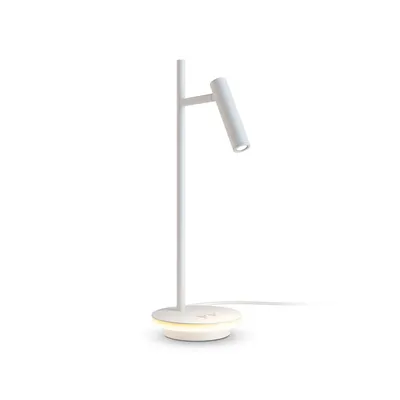 Image de Lampe de table LED, blanc, spot mobile, H 45,5 cm