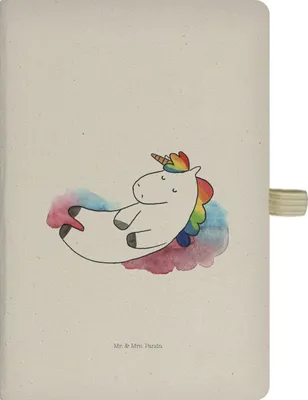 Produktbild von Mr. & Mrs. Panda notizbuch Einhorn Wolke 7 - Transparent - Geschenk, Lustig, Kladde, Tagebuch, Journal, Skizzenbuch, Notizheft, Unicorn, Menschen, Einhörner