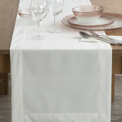 Produktbild von Festliche Tischdecke Tischdekoration MELINDA weiß 40x140 cm B