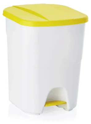 Obrázok produktu pre Pedálový odpadkový kôš žltý 40 l, polypropylén, systém click, rozšíriteľný