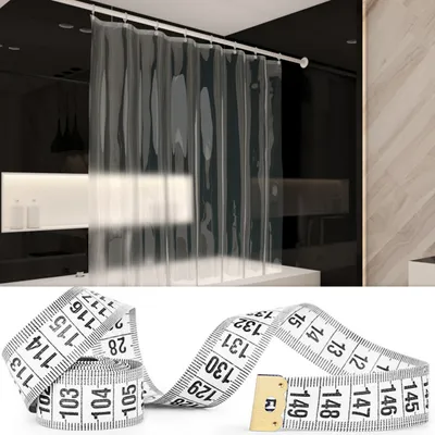 Produktbild von Duschvorhang Peva Transparentes Design Massanfertigung bis 180 cm Breite und bis 300 cm HÖhe Maß sel
