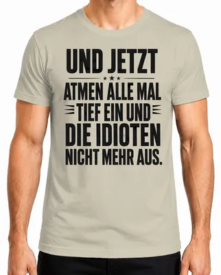 Productafbeelding van En nu, iedereen diep ademhalen, en hier is het "Statement Sarkasme" T-shirt, in natuurlijke kleur, maat XXL