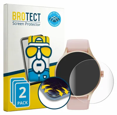 Produktbild von 2x BROTECT Fullscreen Schutzfolie für Woneligo Smartwatch 1.57" Displayschutz Folie Fullcover Klar Transparent