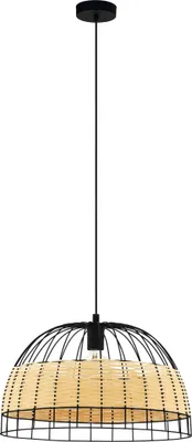 Produktbild von ANWICK Hängeleuchte Hängelampe Pendellampe Pendelleuchte - H110 x Ø50 cm - schwarz - 1X40W exkl. - IP20