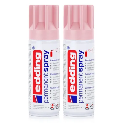 Produktbild von edding Permanent Spray pastellrosa 200 ml Premium Acryllack (2er Pack)