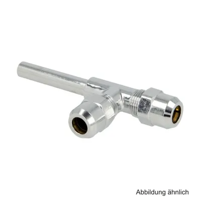 Produktbild von T-Abzweigstück 3/8" Quetschverschraubung 10 mm, verchromt