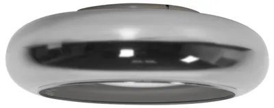Obrázek produktu pro BELIANI Stropní lampa stříbrné skleněné stínidlo s integrovaným LED donut kovová základna stmívač retro styl