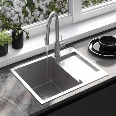 Immagine prodotto di Lavello in Acciaio Rea Paul Brush Nickel